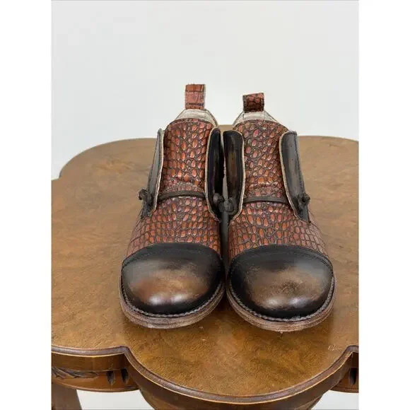 Freebird Oxford Shoes Womens Mixed Leather Shoes Ladies Designer Shoes Size 8 - Picture 3 of 7